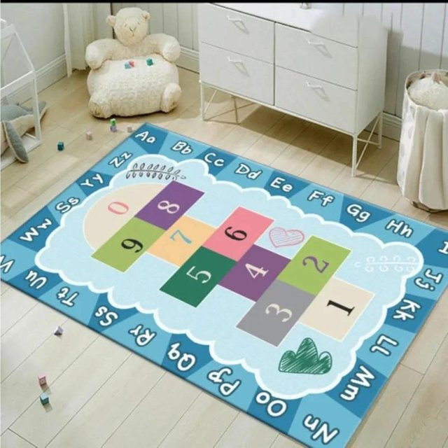 Wucifang Jewelry Pädagogischer Hüpfspiel-Zahlen Teppich für Kinder, Rutschfeste Spielmatte aus Polyester, Mehrfarbig, B/T: 150 x 100 cm - Bild 1