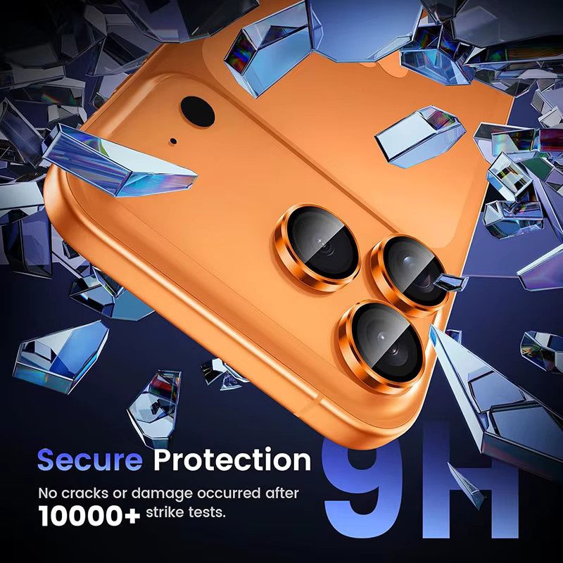 Metall-Glas-Kameraschutz für iPhone 17 Pro und iPhone 17 Pro Max in Blau mit gehärtetem Glas und Objektiv-Schutzring - Bild 4
