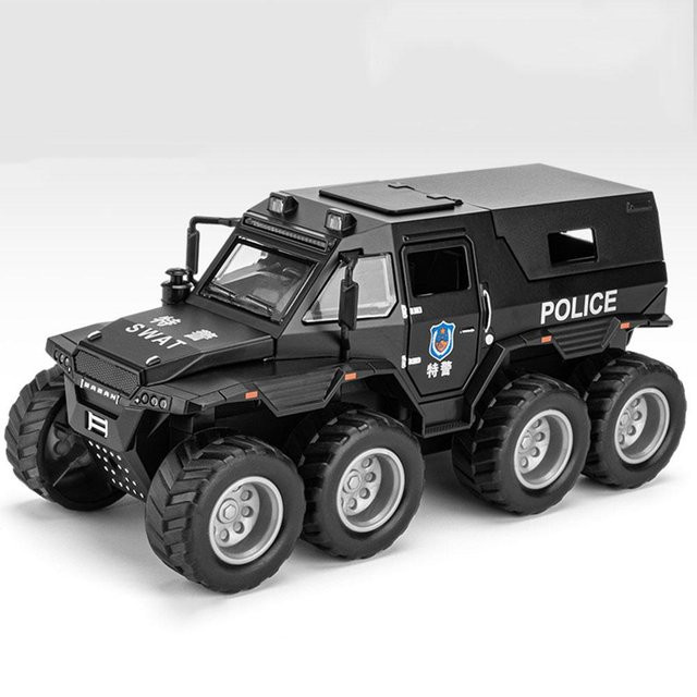 Linyi toy car Schamanen 8x8 Miniatur Spielzeugauto, Metall Druckguss, 1:32, mit Licht und Sound, ab 14 Jahren - Bild 1