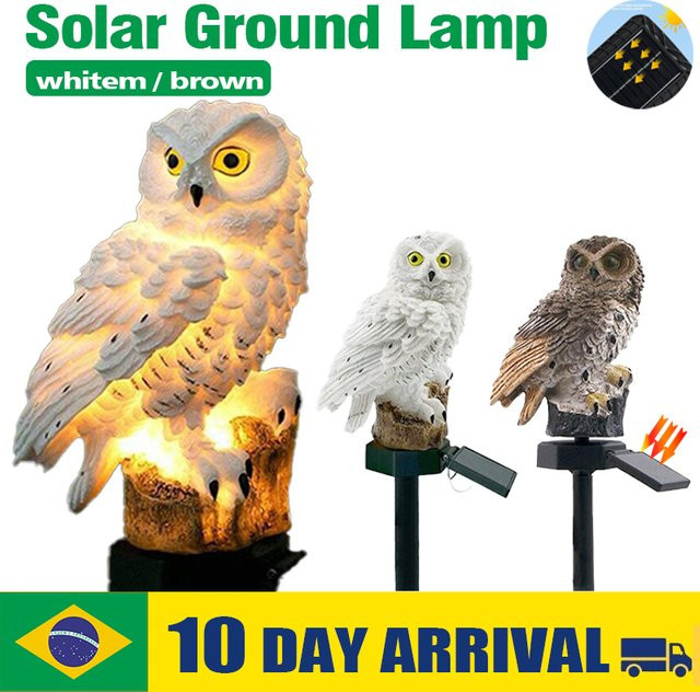 XIWANGFIRE Solar Eule LED Bodenleuchte Outdoor Gartenlampe Schwarz mit Warmweißem Licht - Bild 1