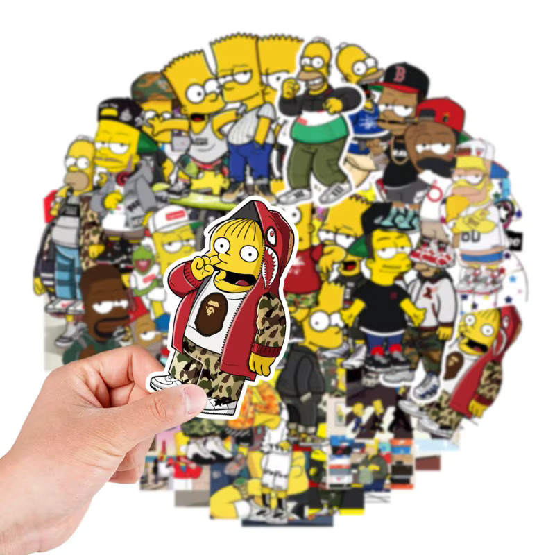 The Simpsons Bart und Maggie, Aufkleber, Wasserfest, Bunt - Bild 2