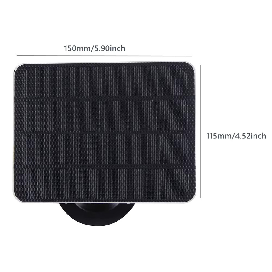 Tragbares Solarpanel in Schwarz mit 3 W, 5 V, monokristalliner Technologie, 360 Grad verstellbarer Halterung und USB-Anschluss, IPX6 wasserfest, ideal für Türklingeln und Hofbeleuchtung - Bild 6