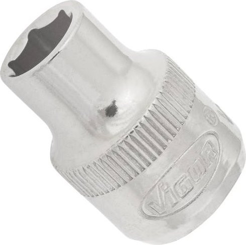 Vigour Steckschlüsseleinsatz V2276N mit 8mm Außensechskant-Profil und 3/8 Zoll Innenvierkant in Silber - Bild 1