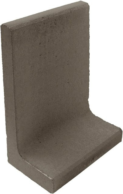 Diephaus L-Stein unbewehrt aus Beton in Anthrazit B: 80 cm, T: 50 cm, H: 50 cm, Tiefe: 7 cm - Bild 1