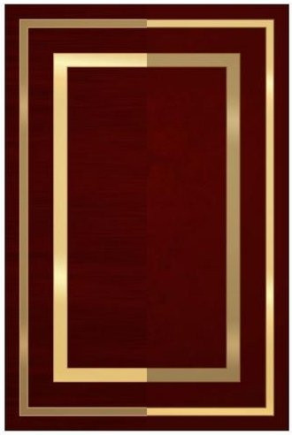 Yiran Furniture Teppich in Weinrot mit goldenem Rand, rutschfest und waschbar, B/T: 60 x 90 cm - Bild 1