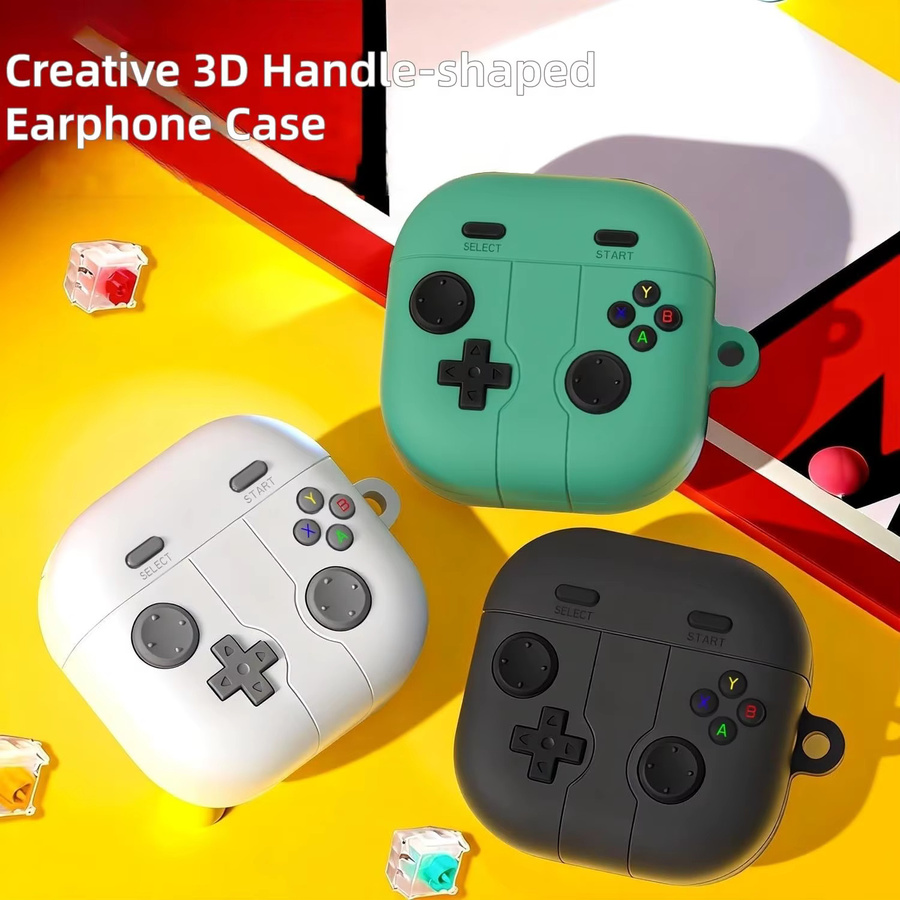 Silikonhülle im Cartoon-Design für Samsung Galaxy Buds 4 Pro und Galaxy Buds 4 inklusive Schlüsselanhänger, transparent - Bild 5