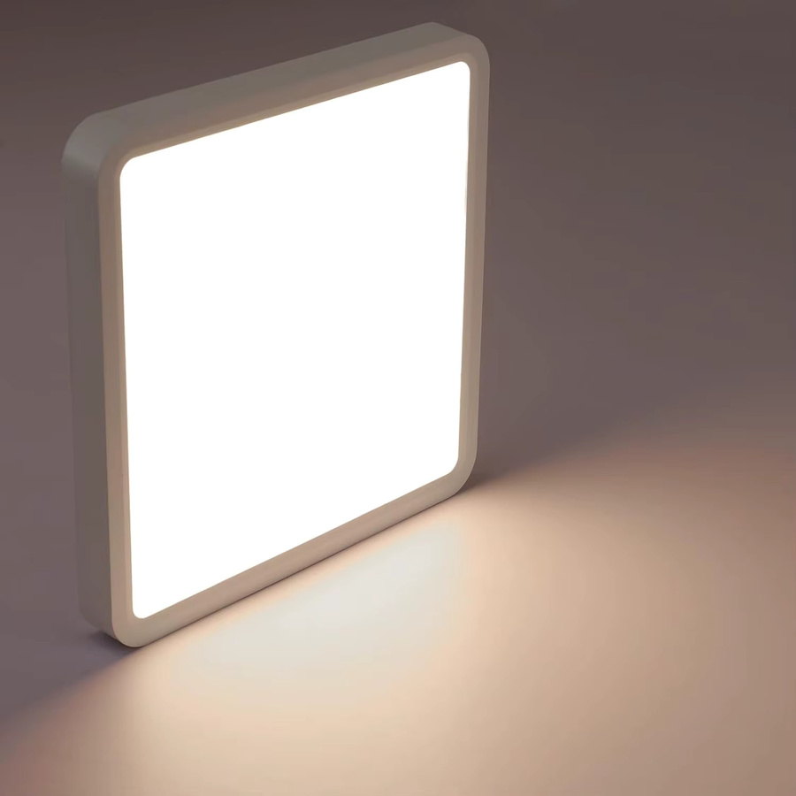 Cliheet LED-Deckenleuchte in Weiß, quadratisch, 18 W, 4000 K, ultradünne Unterputzleuchte für Badezimmer, Küche und Flur, Durchmesser: 23 cm - Bild 2