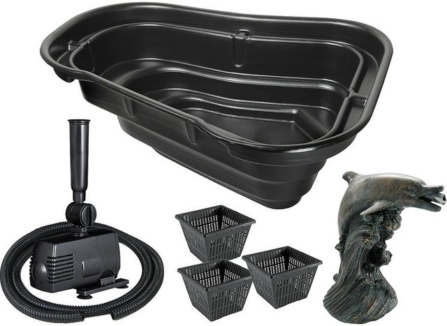 Ubbink Teich-Set 750 mit 750 l Teichbecken, Pumpe, Schlauch, Wasserspeier und Pflanzkörben - Bild 1