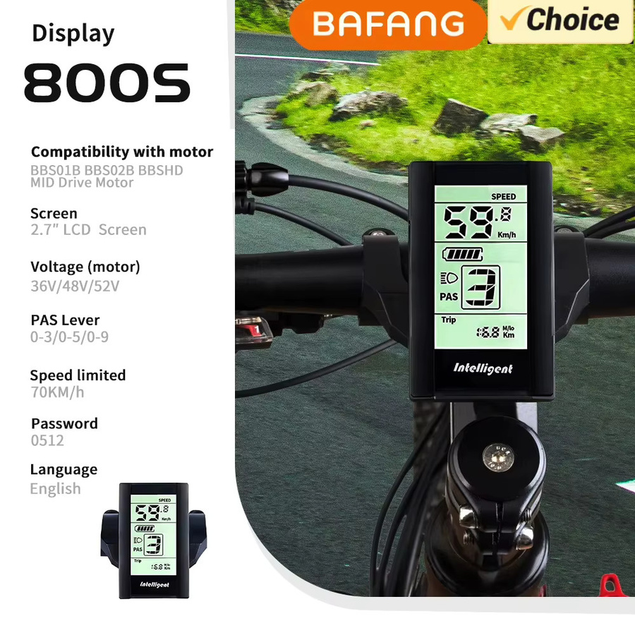 Bafang 800S C965 LCD-Display UART in Schwarz für Elektrofahrrad E-Bike Mittelmotoren BBS01B BBS02B BBSHD - Bild 2