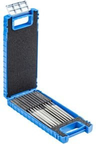 PFERD Diamant-Nadelfeilen-Set 11-tlg. in Blau für harte Werkstoffe, Länge: 140 mm - Bild 1