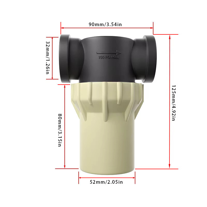 SOIJOT Edelstahl Vorfilter aus 304 Edelstahl mit 1 Zoll Innengewinde für Wasserrohre - Bild 2