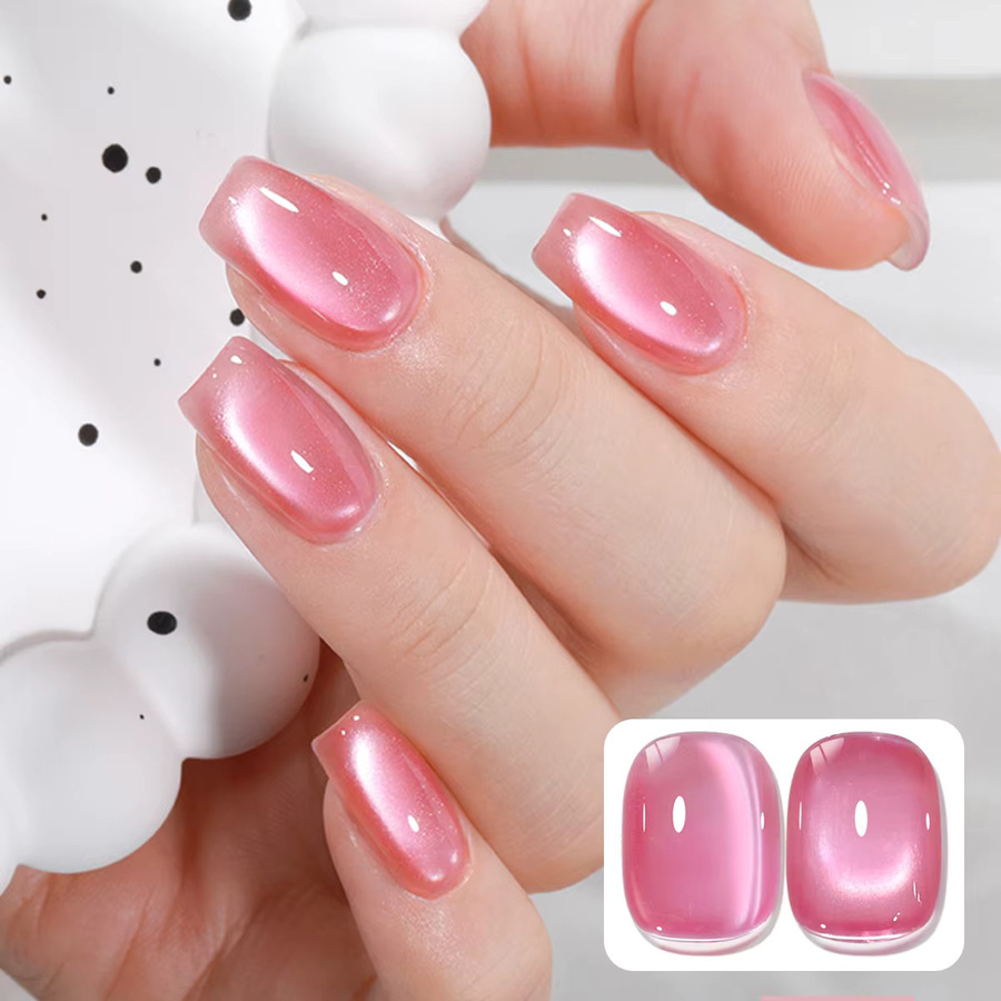 QAZIXU Gel-Nagellack, Rosa, Schimmernd, 10 ml - Bild 2