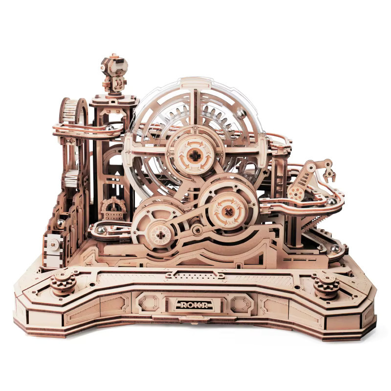 Robotime Rokr Pinball Model Gear Ball Challenge, 3D-Holzpuzzle-Modellbausatz, Holz - Bild 7