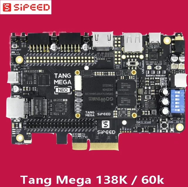 Sipeed Tang Mega 138K 60K Dock GOWIN GW5AST RISCV FPGA-Board in Schwarz - Bild 1