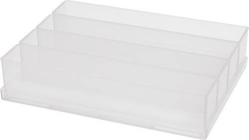 Raaco Sortimentskoffer-Einsatz aus Kunststoff, transparent, 4 Fächer, L x B x H: 22,0 x 16,0 x 4,7 cm - Bild 1