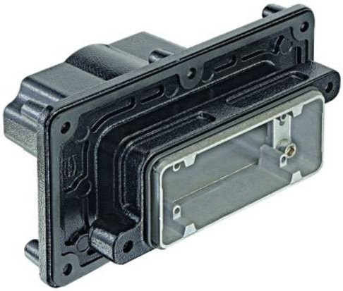Harting Wanddurchführungsgehäuse 19400101113 in Schwarz aus Aluminium - Bild 1