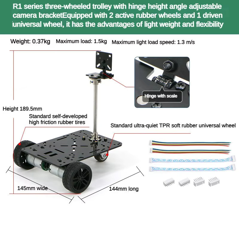 YoufangSmart Roboter-Auto DIY-Kit, Schwarz - Bild 3