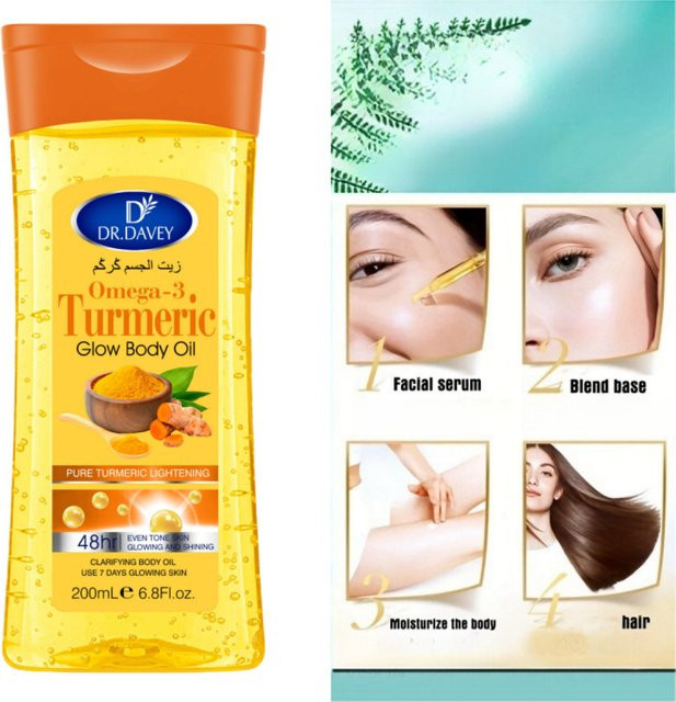DR.DAVEY Körperöl Kurkuma, 200 ml - Bild 1
