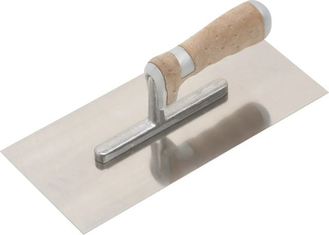 LUX-TOOLS Glättekelle Professional mit Ledergriff aus Edelstahl in Silber - Bild 1