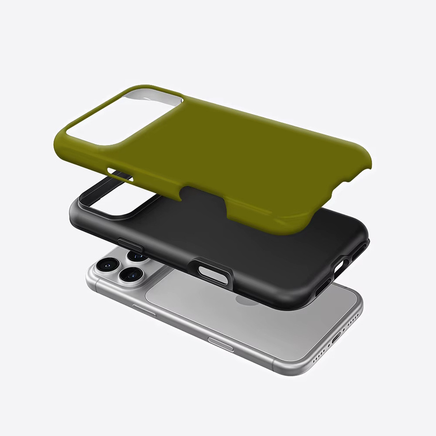 Potdemiel Robuste Doppel-Schicht Handyhülle mit Magnetfunktion für iPhone 17 16 15 14 13 Pro Max Plus in Grün - Bild 2
