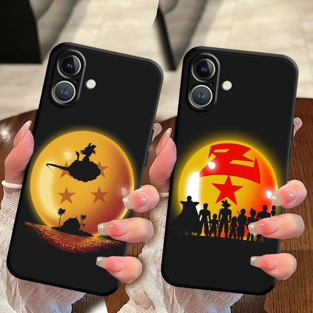 Handyhülle Dragon Ball Design in Schwarz für iPhone Modelle Schwarz Weiche Handyhülle - Bild 1