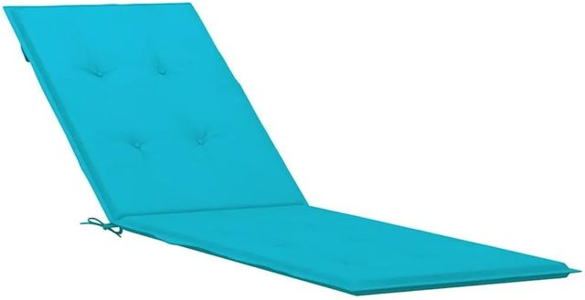 vidaXL Liegestuhl-Auflage aus wasserabweisendem Polyester in Türkis - Bild 1