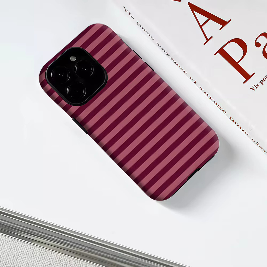 Robuste doppelschichtige Handyhülle von Potdemiel mit Fuchsia- und Lila-Farbverlauf für iPhone 17 16 15 14 13 Pro Max Plus, magnetisch kompatibel - Bild 3