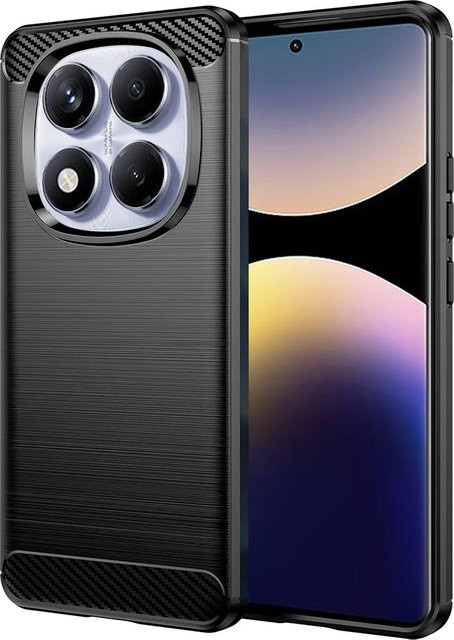 Xiaomi Techsuit Schutzhülle für Redmi Note 14 Pro 4G in Schwarz mit Carbon-Optik - Bild 1