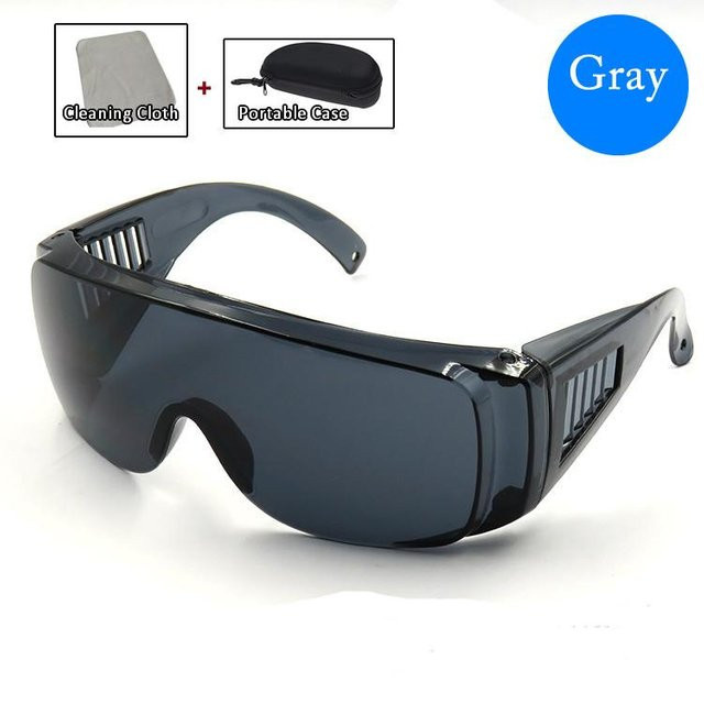 ELESESAFE Schutzbrille mit grauer PC-Linse, schlagfeste Arbeits-Schutzbrille für Labor und Wasserfestivals - Bild 1