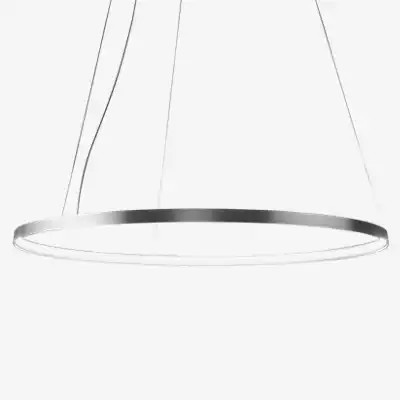 Panzeri Zero Round LED Pendelleuchte in Weiß und Silber aus Metall - Bild 1