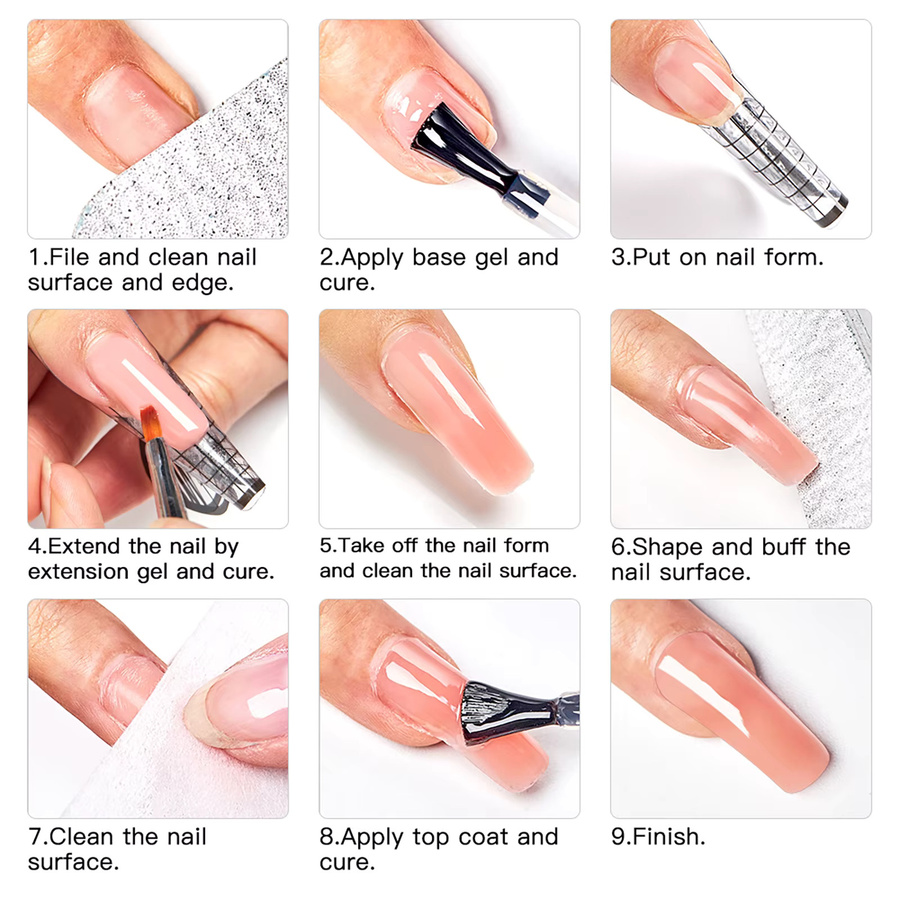 MEET ACROSS Nagelgel-Nagellack, milchig-weiß, glänzend, 8 ml - Bild 2