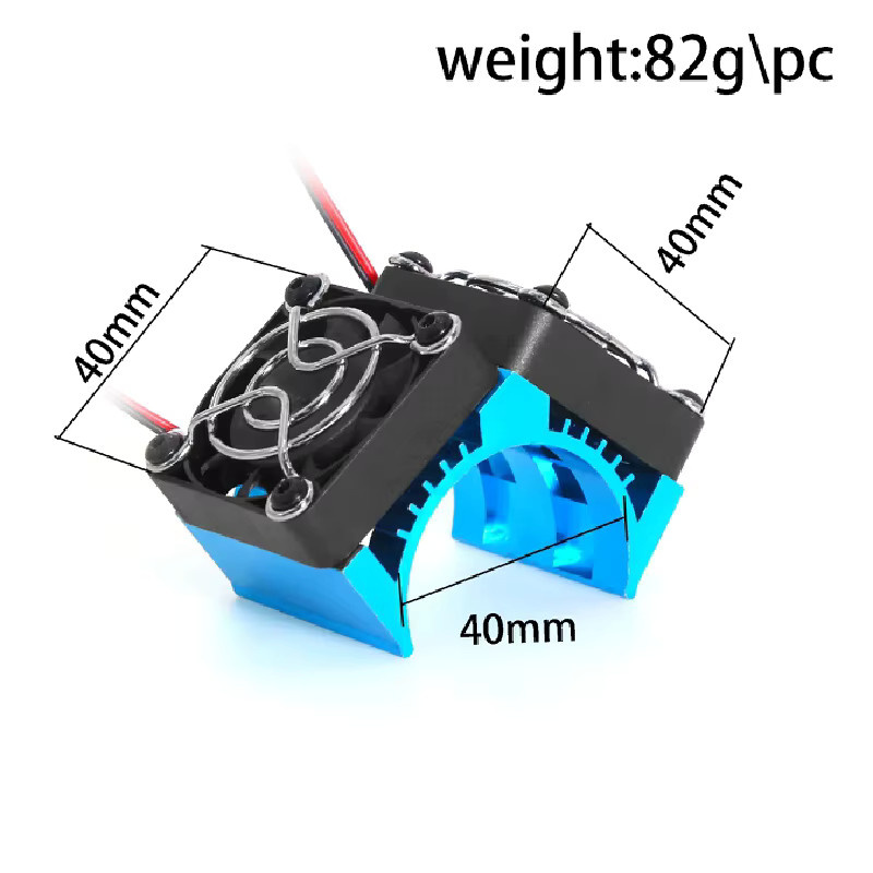 RED SPIDER Dual-Lüftermotor-Kühlkörper, 40-42mm, für 1/7 1/8 Arrma Traxxas RC-Auto - Bild 2