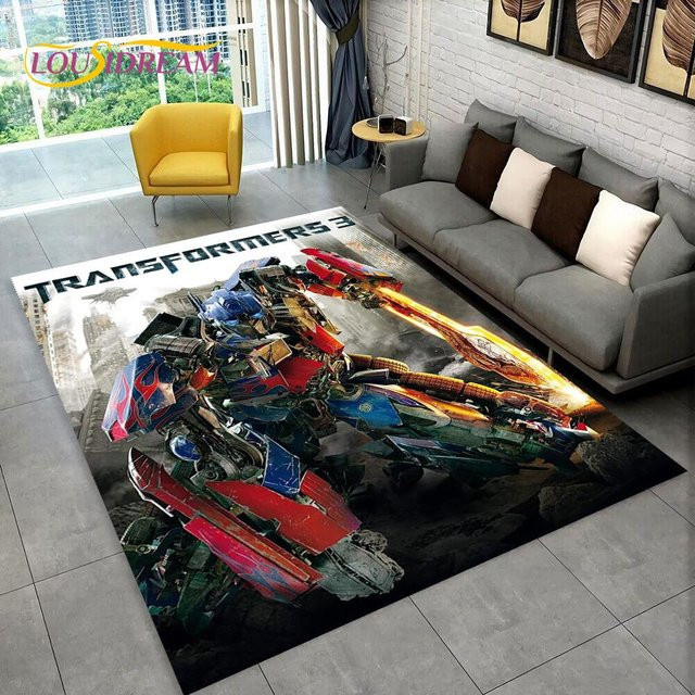 ChenYing01 3D Transformers Autobots Kinderteppich, rutschfest und waschbar, B/T: 60 x 40 cm, mehrfarbig - Bild 1