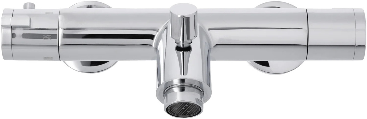 LIVARNO Thermostat-Duscharmatur und Badewannenarmatur mit Einhebelmischer, verchromt in Silber - Bild 2