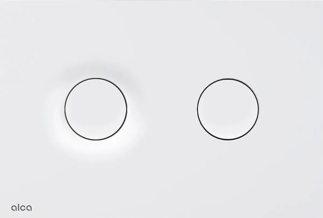 AlcaDrain Betätigungsplatte M1976 Dot.Dot Dual Flush in Weiß-matt - Bild 1
