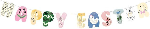 Rico Design Paper Poetry Girlande Happy Easter aus Papier in Multicolor, Länge: 3 m - Bild 1