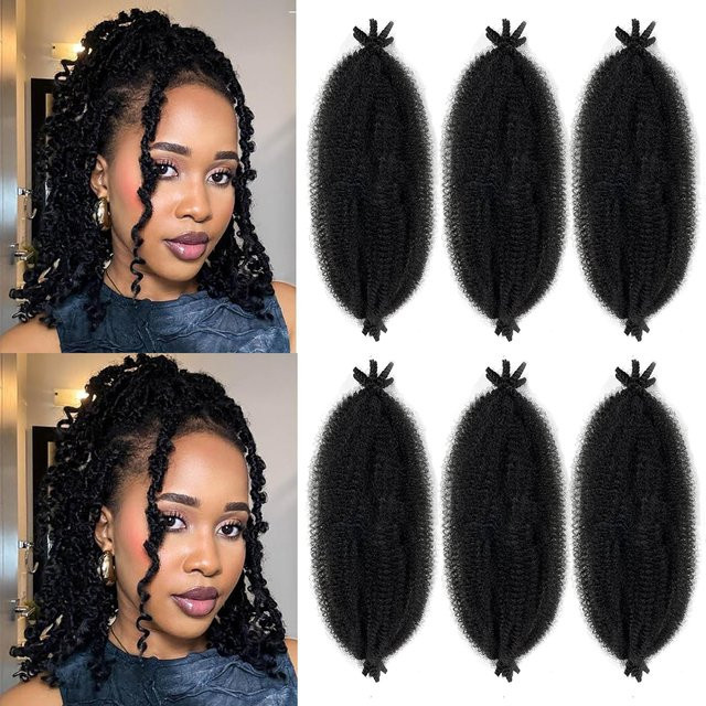 Afro-Twist-Haar, Marley Twist-Flechthaar, synthetisch, Unisex - Bild 1