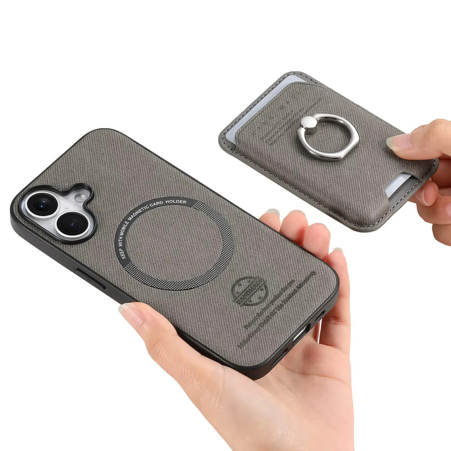 Xiaomi Poco X8 Pro Max X7 Pro Luxus-Hülle 2-in-1 mit abnehmbarer Leder-Rückschale und Kartenfach in Blau und Grau - Bild 3