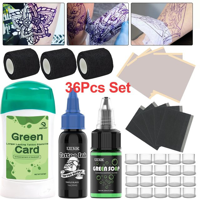 DQFART Tattoo Kit, 30 ml schwarze Tattoo-Tinte, Tattoo-Zubehör - Bild 1