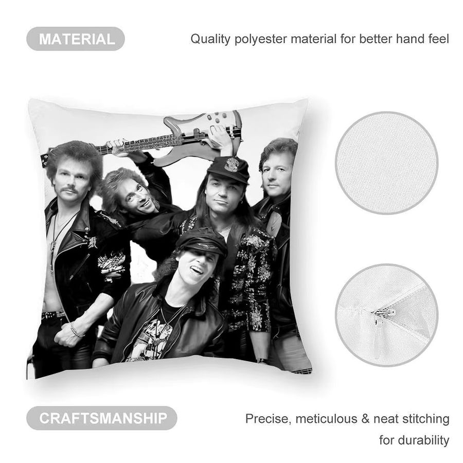 The S-Scorpions Band Kissenbezug quadratisch doppelseitig bedruckt für Sofa und Schlafzimmer - Bild 4
