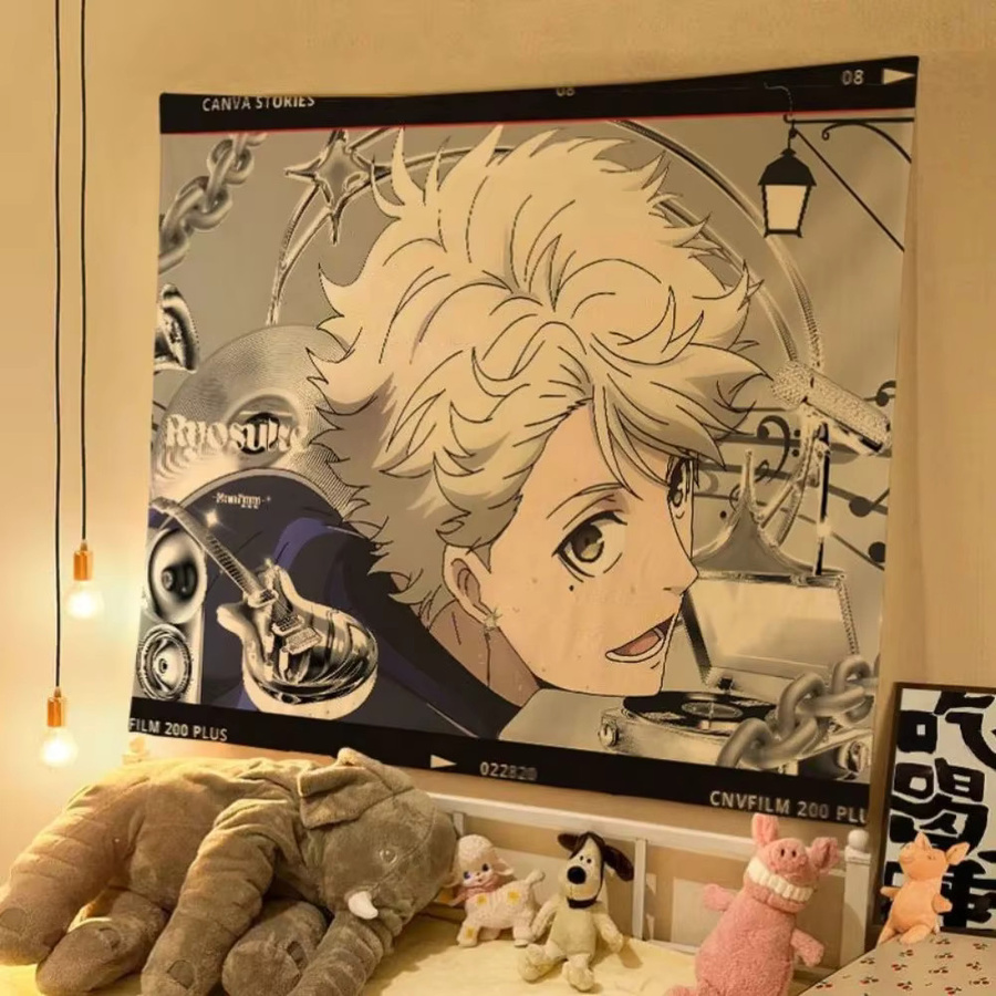 VIKAMA Anime-Wandteppich Shadow Ling Wang als dekoratives Hintergrundtuch in Mehrfarbig, Breite: 60 cm, Höhe: 40 cm - Bild 1