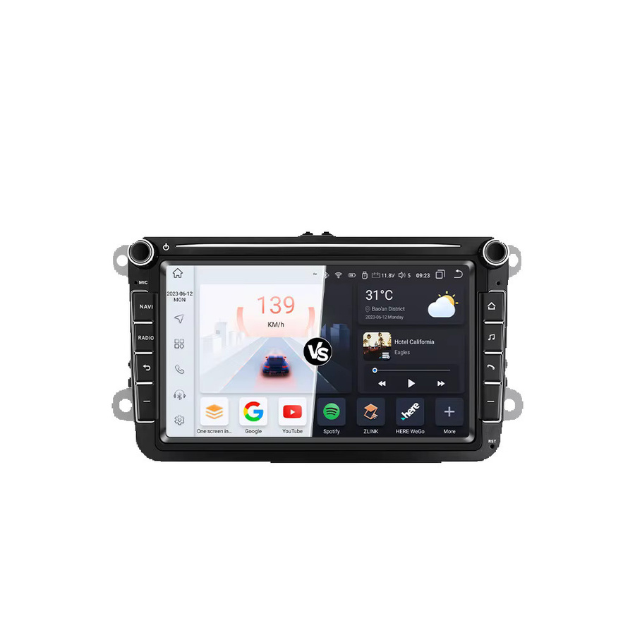 Hizpo 2 DIN Android Auto und CarPlay Autoradio mit GPS und DSP in Schwarz für Volkswagen VW Skoda Octavia Golf 5 Touran Passat B6 Polo Jetta Amarok - Bild 4