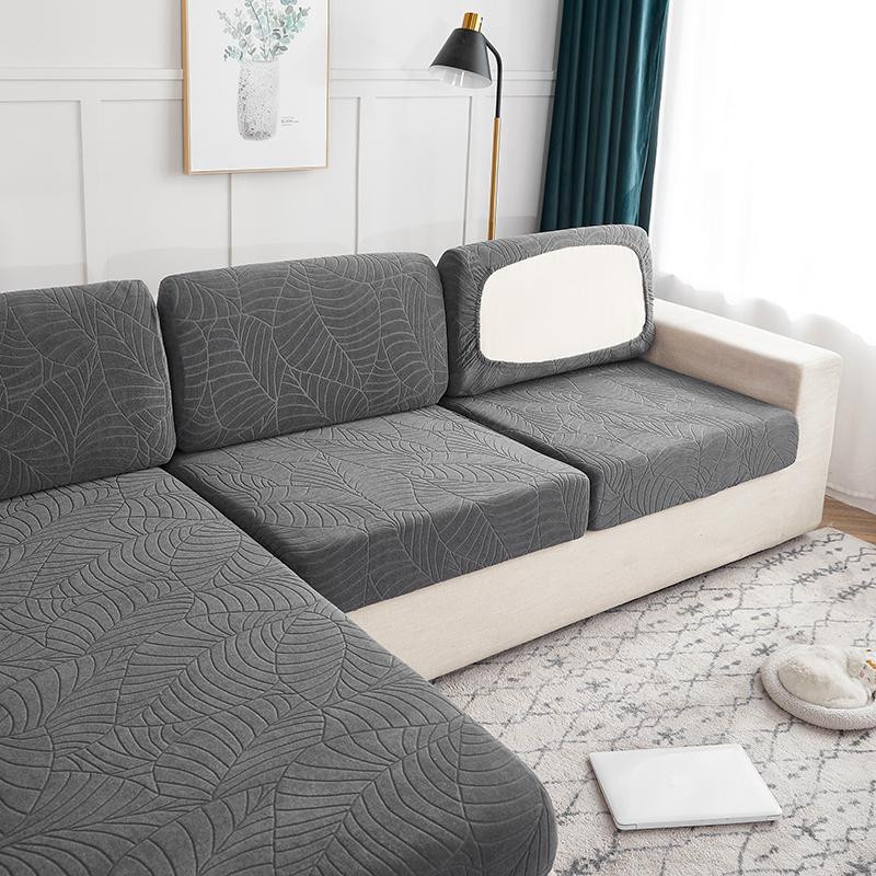 Housmife Elastischer Sofa Sitzbezug für Ecksofas in Grau, Wasserabweisender Couchüberwurf aus Polyester und Elasthan - Bild 1