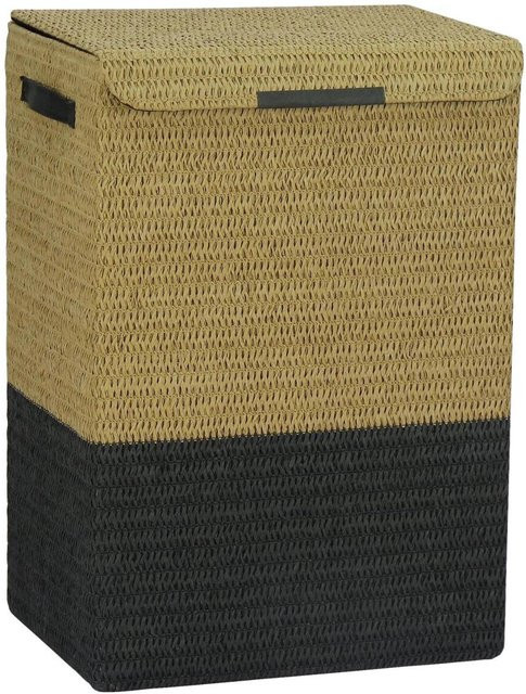 Pocoline Wäschekorb mit Deckel und Griffen, beige, B/H/T: 41 x 58 x 31 cm - Bild 1