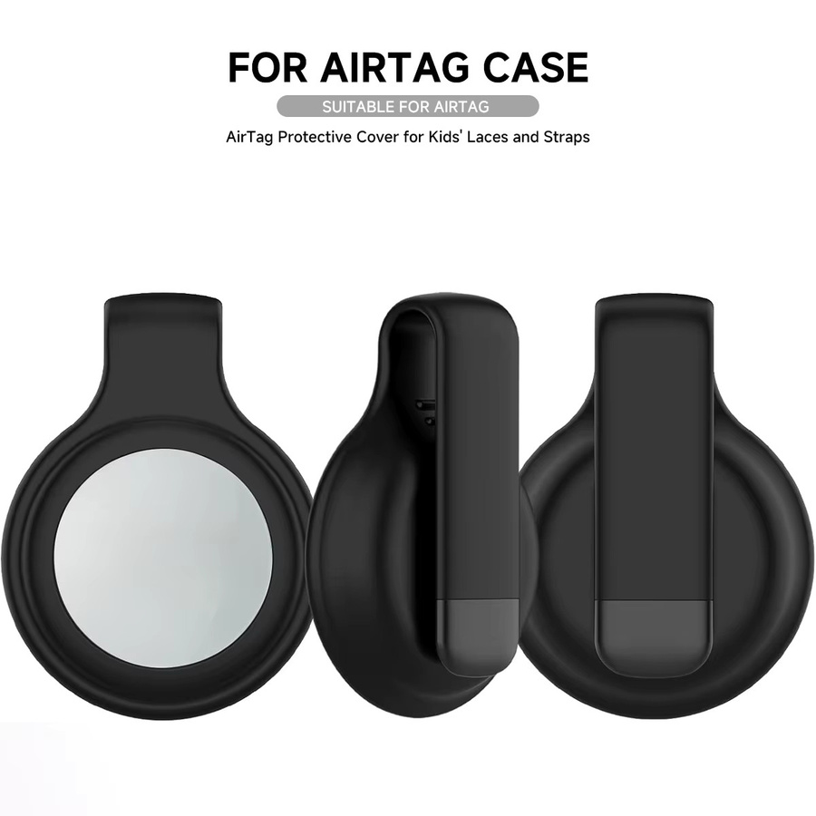 Apple AirTag Hülle mit Clip aus Stahl in Silber für Apple Locator Tracker als Schlüsselanhänger und Anti-Verlust Schutz - Bild 4