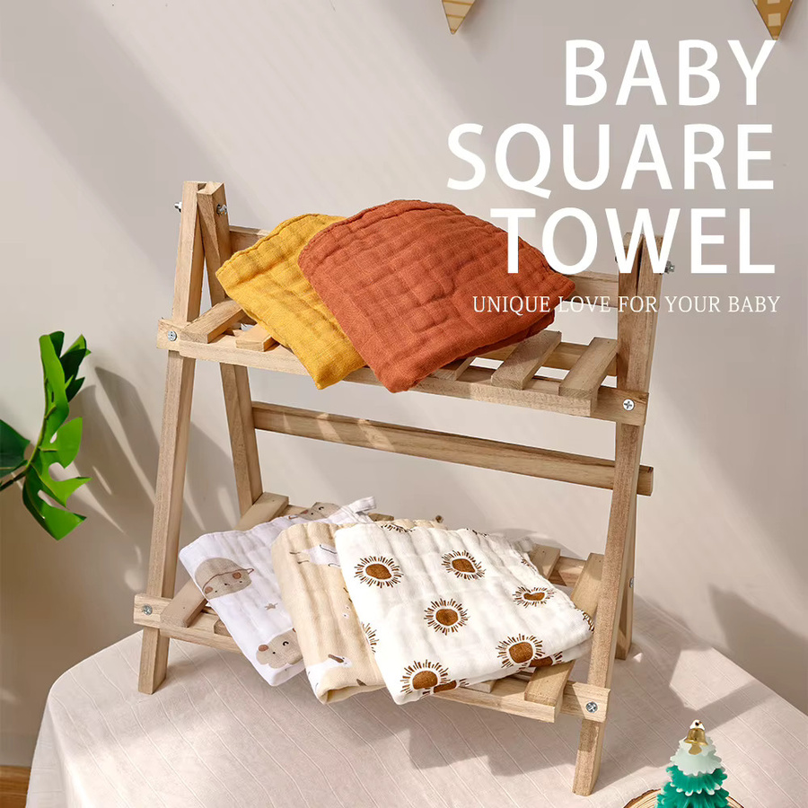 HappyFlute Set aus 5 saugfähigen Bambus-Baumwoll-Handtüchern für Babys und Reisen, B/T: 30 x 30 cm - Bild 1