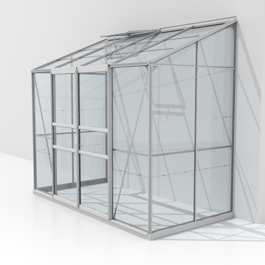 Vitavia Anlehn-Gewächshaus Ida 3300 aus Aluminium Eloxiert mit 3,3 m² und ESG-Sicherheitsglas - Bild 2