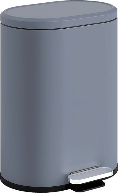 HOMCOM Mülleimer aus Metall und Kunststoff mit Pedal und Soft-Close-Funktion, Grau, B/T/H: 31 x 30 x 61 cm, 36,5 l - Bild 1