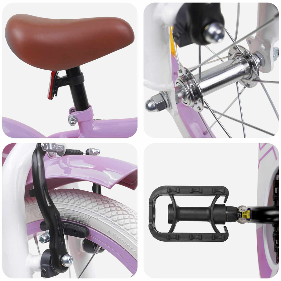 VD Home Furnishing Kinderfahrrad 14 Zoll Lila für Alter 3-5 - Bild 2