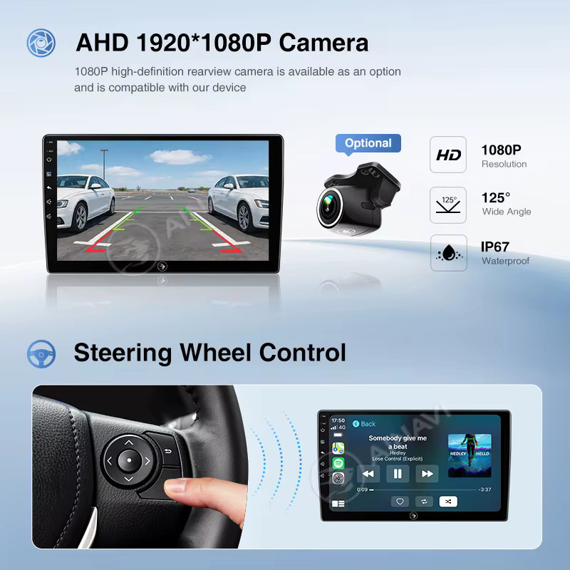 Ainavi Auto-Multimedia-Player für Audi A4 B6 mit Android Auto, Wireless Carplay, 4G und WiFi in Schwarz - Bild 5